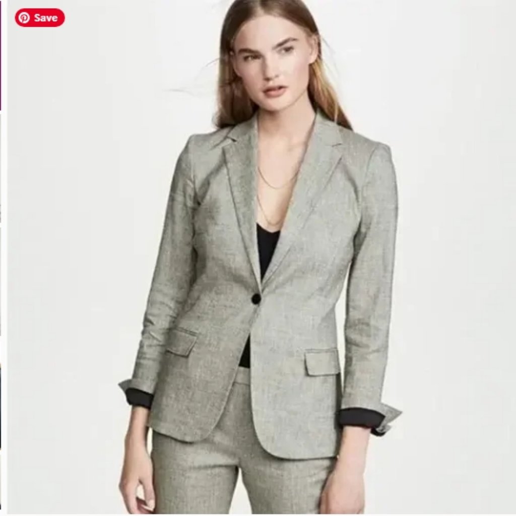Brand New Theory Y Staple OneButton Eco Sharkskin Blazer Jacket